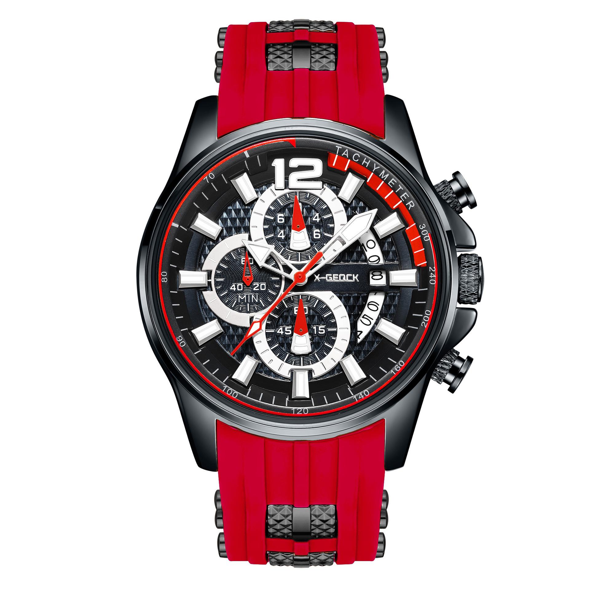 Men S Silicone Strap Calendar Quartz Watch Sports Luminous Hand Quartz Watch Men S Watch