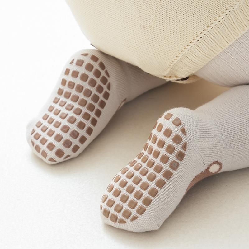 Baby Non Slip Grip Ankle Socks with Non Skid Soles for Infants Toddlers Cute Cartoon Animal Design Boys Girls Socks