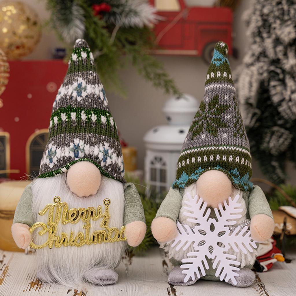 Swedish Gnome Tomte Ornament with Light Long Hat Cute Christmas Dwarf Decoration for Holiday Home Thanksgiving Female