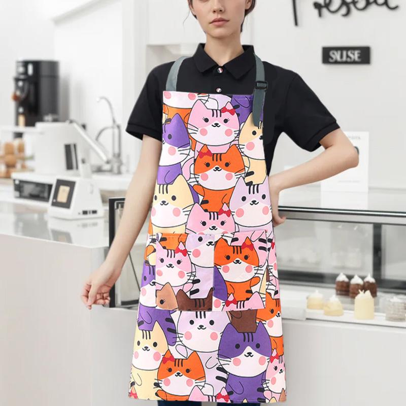 1 ks Olejivzdorná slunečnice Protišpinavá zástěra Kreslená bez rukávů Restaurace Potřeby Vodotěsná Nastavitelná Kuchyňská zástěra