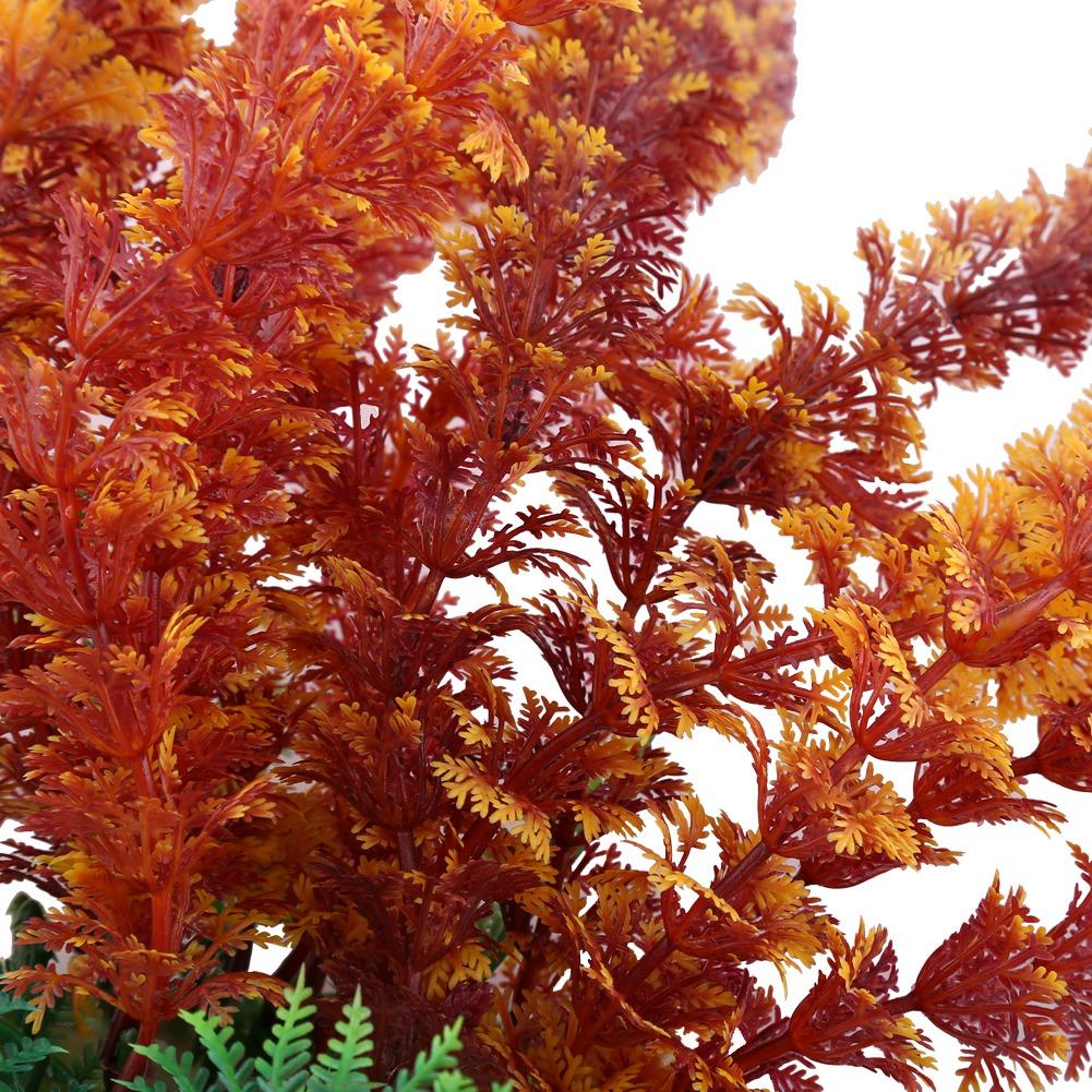 

New Aquatic Plant Water Grass Vivid Artificial Aquarium Fish Tank Ornament Decoration (Orange)