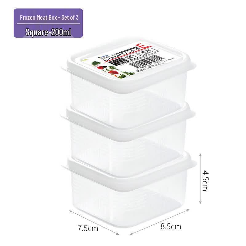 ZISIZ Japanese Glass Divided Freezer Container
