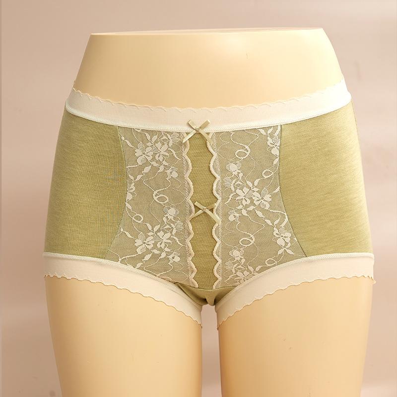 

Женские кружевные трусы с высокой талией, антибактериальное нижнее белье без следов