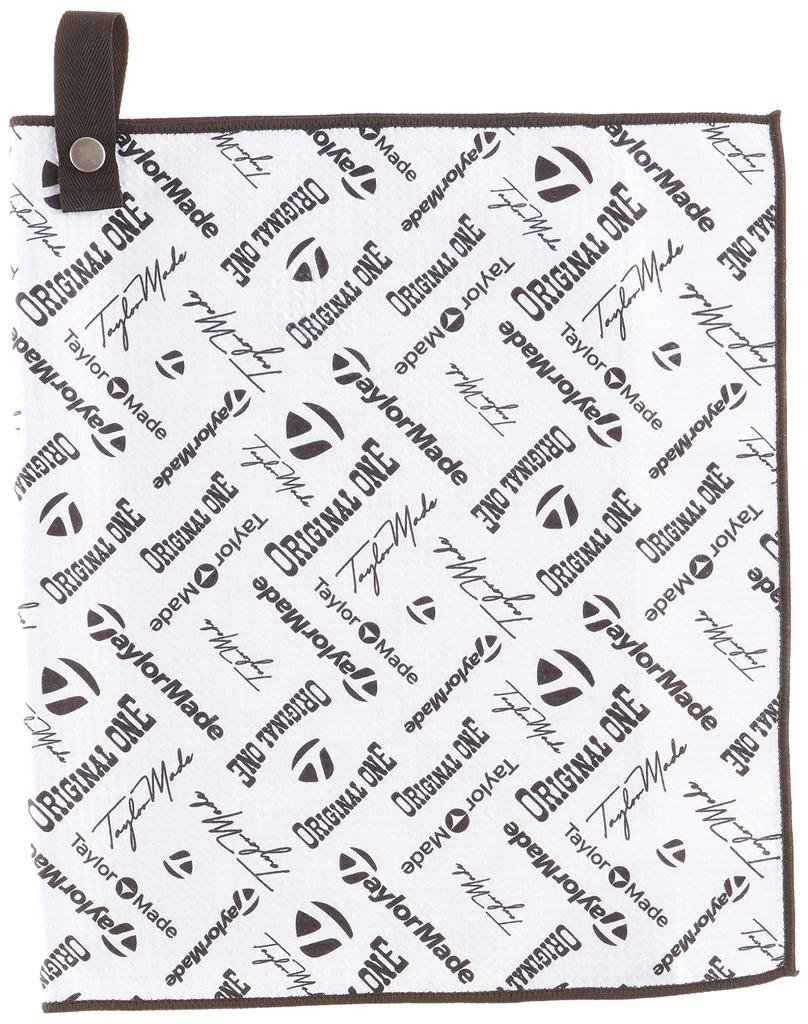 TaylorMade Golf Logo Microfiber Cart Towel, Black, 15" x 24