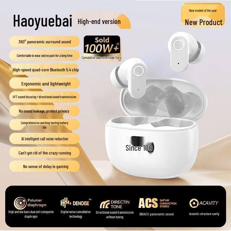 2026 Berlin Voice Wireless Bluetooth Earbuds - Noise Cancelling, High-Quality Sound, Stylish Design, Ideal for Sports, Ultra-Long Battery Life