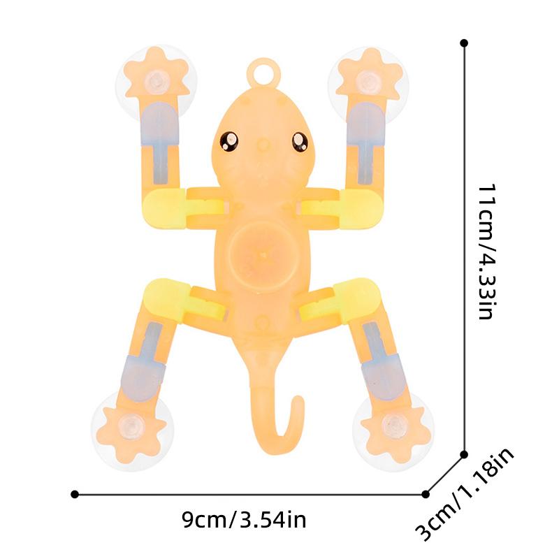 Creative Luminous Gecko Deformation Fingertip Gyro Bionic Sucker Hook Cartoon Gecko Children's Ornaments