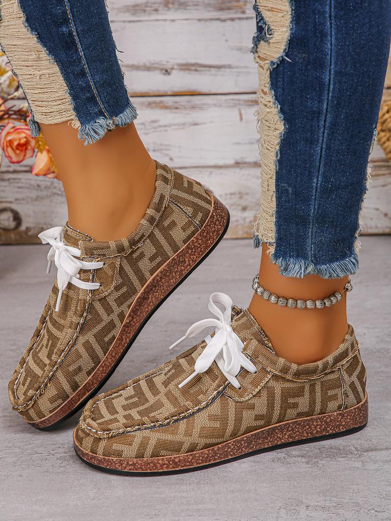 2025 Large Size Front Lace-up Low-top Shallow-mouth Single Shoes Flat-soled Spring and Autumn New Casual Single Shoes Canvas Shoes