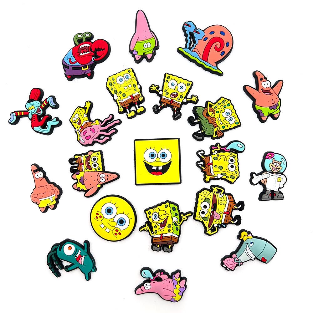 SpongeBob Shoe Charms: Soft PVC Rubber Decorations for Crocs & DIY Garden Shoes