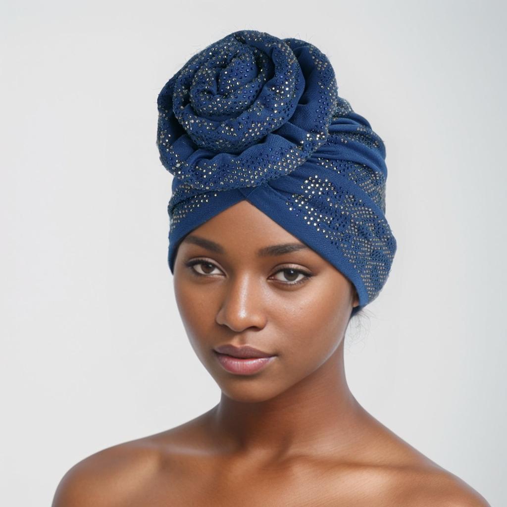 Full Diamonds Donut Turban Caps for Women