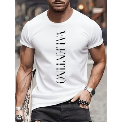 Men's Summer Round-neck Printed Short-sleeved T-shirt from Luxury Brand - Streetwear for Summer, Original Men's Top