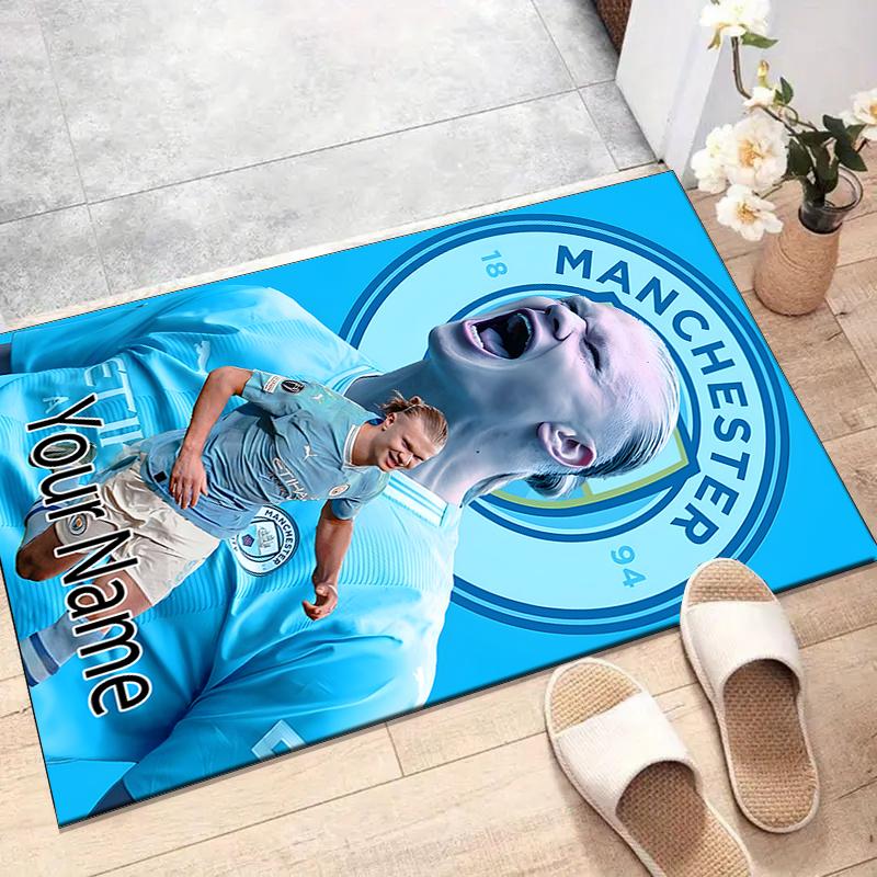 Haaland Design Area Rug Personalized Name- Non-Slip, Soft & Cozy Floor Mat for Living Room, Office - Indoor/Outdoor Carpet
