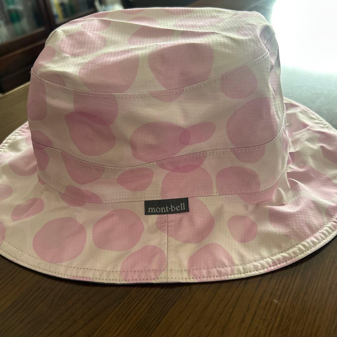 Used mont-bell pink polka dot hat L size