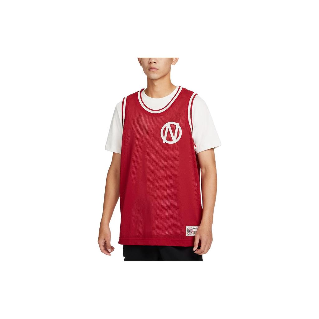 Nike Solid Color Logo Crew Neck Basketball Tank Top Men Tops Red DQ6171-687