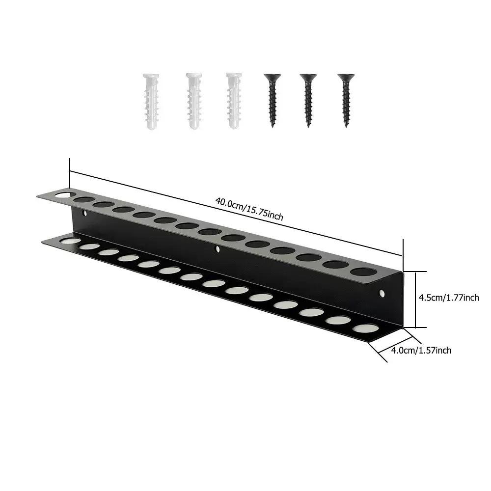 Wall-Mounted Wrought Iron Tool Storage Rack for Screwdrivers, Hammers, Needle-Nose Pliers