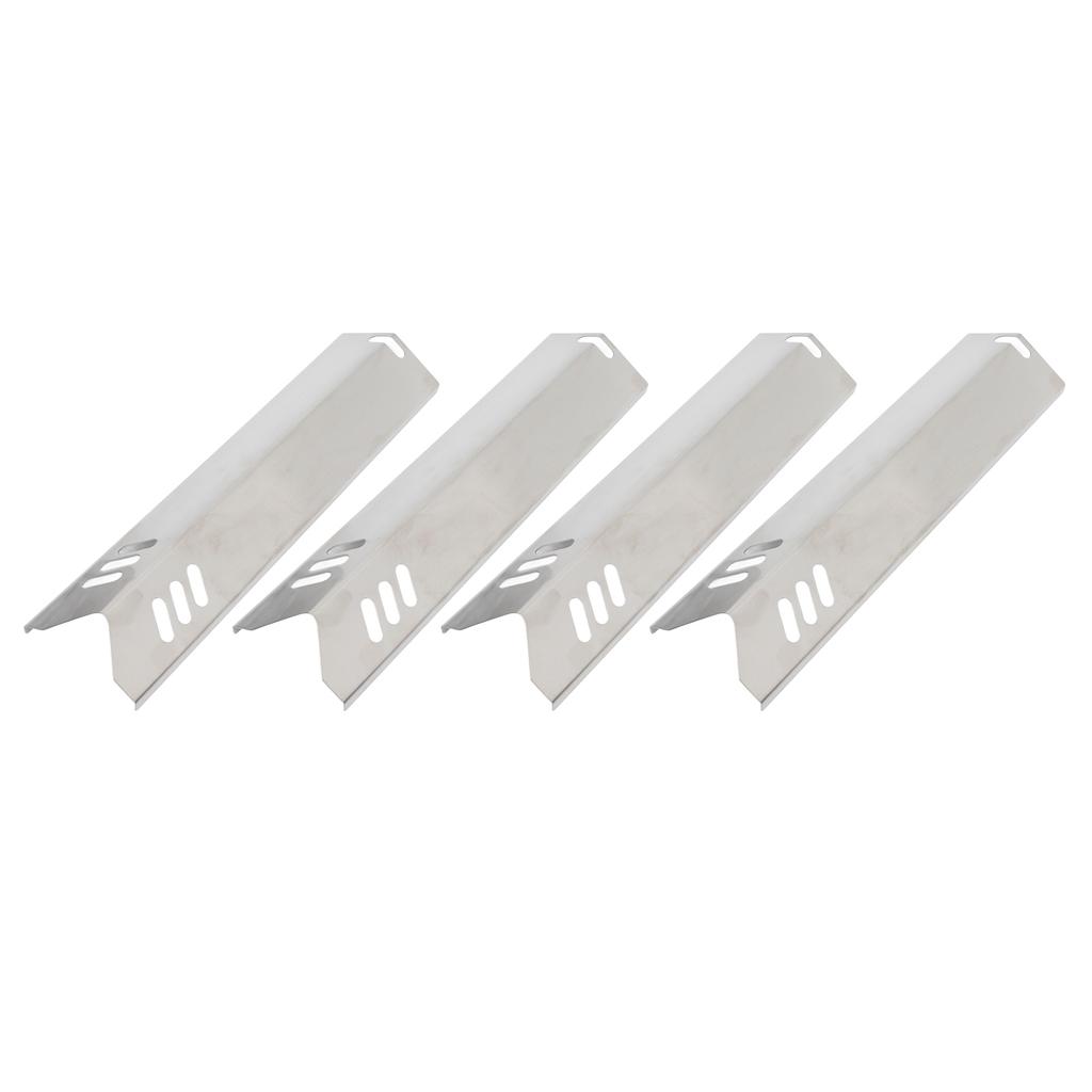 4 Pcs Adjustable Grill Heat Plates Shield Stainless Steel Oven Burner Covers BBQ Gas Grill Deflector Plates Heat Tent