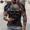 Summer Short Sleeve Tee Unisex T Shirts High Quality Short Sleeve Tee Tee Shirt Unisex Clothes Skull Print Clothes Unisex Funny T-shirt