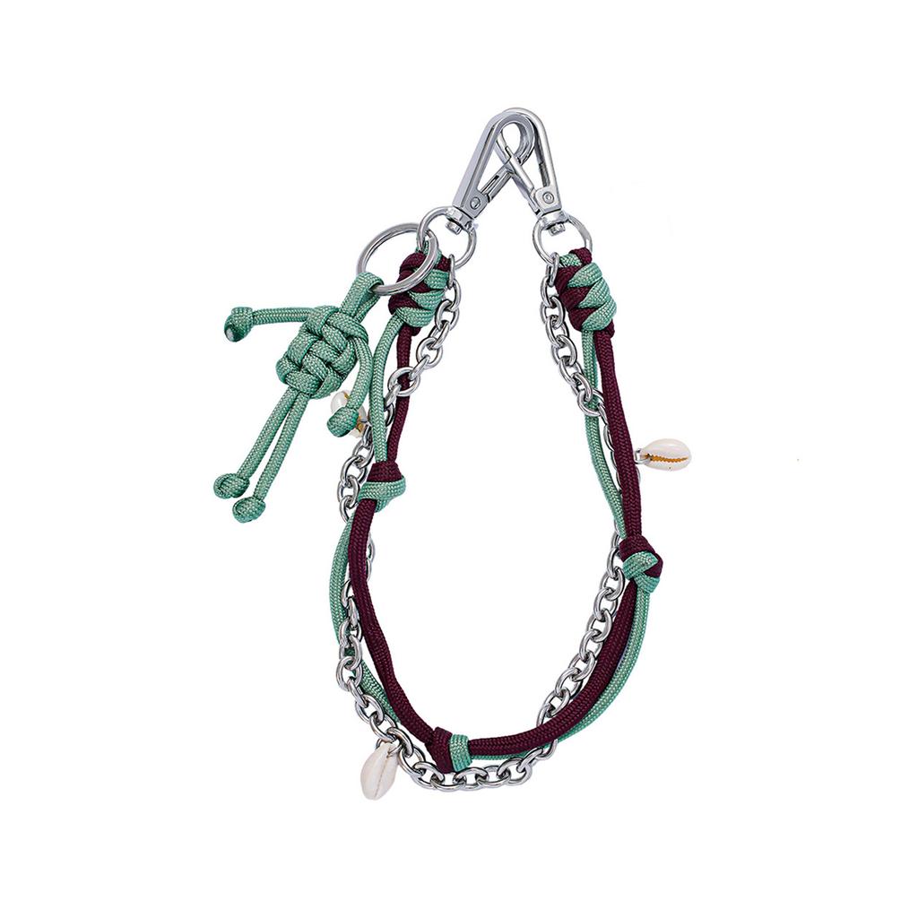 Trendy PU Rope Hanging Pendant Metal Chain For Bags Keys And Clothing Jeans Style Decoration 2025 Fashion Bag Decoration