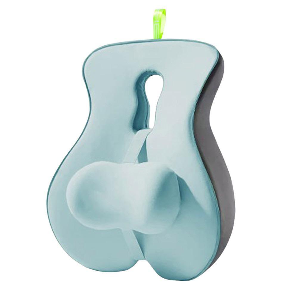 

Back Support Lumbar Pillow with Adjustable Slider Orthopedic Backrest Pad for Driving Sleeping синий