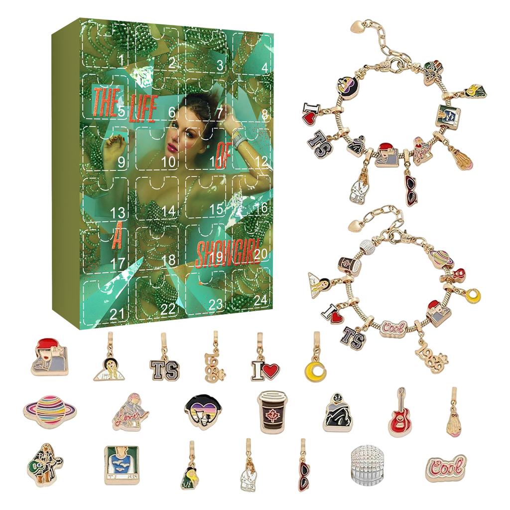 3D  Countdown Calendar Gift, DIY Bracelet Making Kitforkids And Adults, 24-Day Christmas Countdown Calendar Jewelry Gift