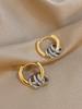 1Pair Golden Hoop Earrings Small Silver Hoops For Women Hypoallergenic Hoops Earrings Elegant And Simple Jewelry Birthday Wedding Party Gifts