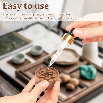 6 Stück Ätherisches Öl Diffusor Holz Einzigartig Feuerlos Aroma Aromatherapie Duft Diffundiert Heimdekoration Handwerk Lufterfrischer