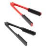 Clamp Hair Brush Straightener Flat Hair Styling Smoothing Tool Anti Static Hollow Vent V Shaped Doub
