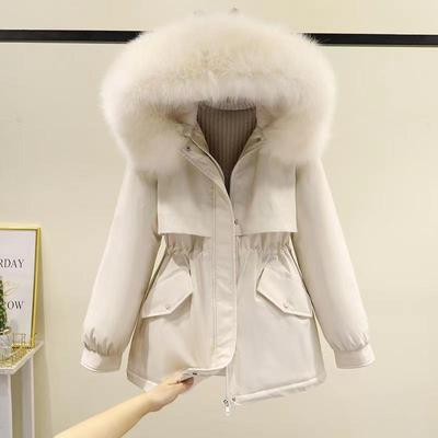 Winter Loose Korean Version of The Velvet Thickened Cotton-padded Jacket Women Foreign Style Small Cotton-padded Jacket Overalls