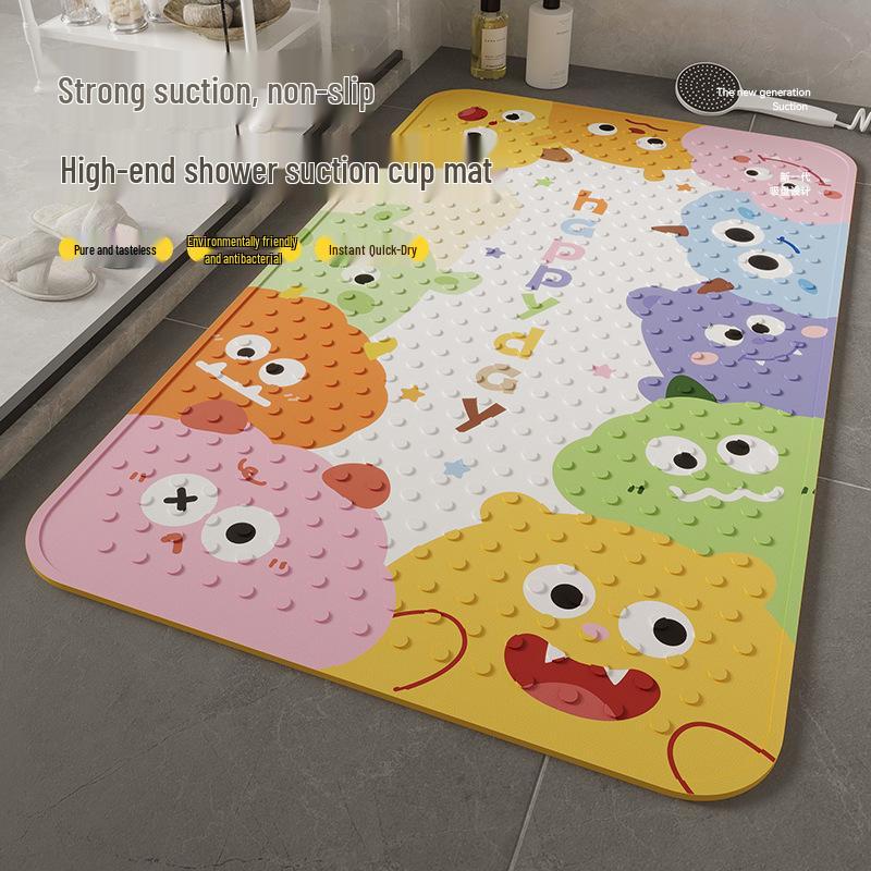 Child's Non-Slip Waterproof Bathroom Mat - Anti-Fall Shower & Toilet Floor Pad