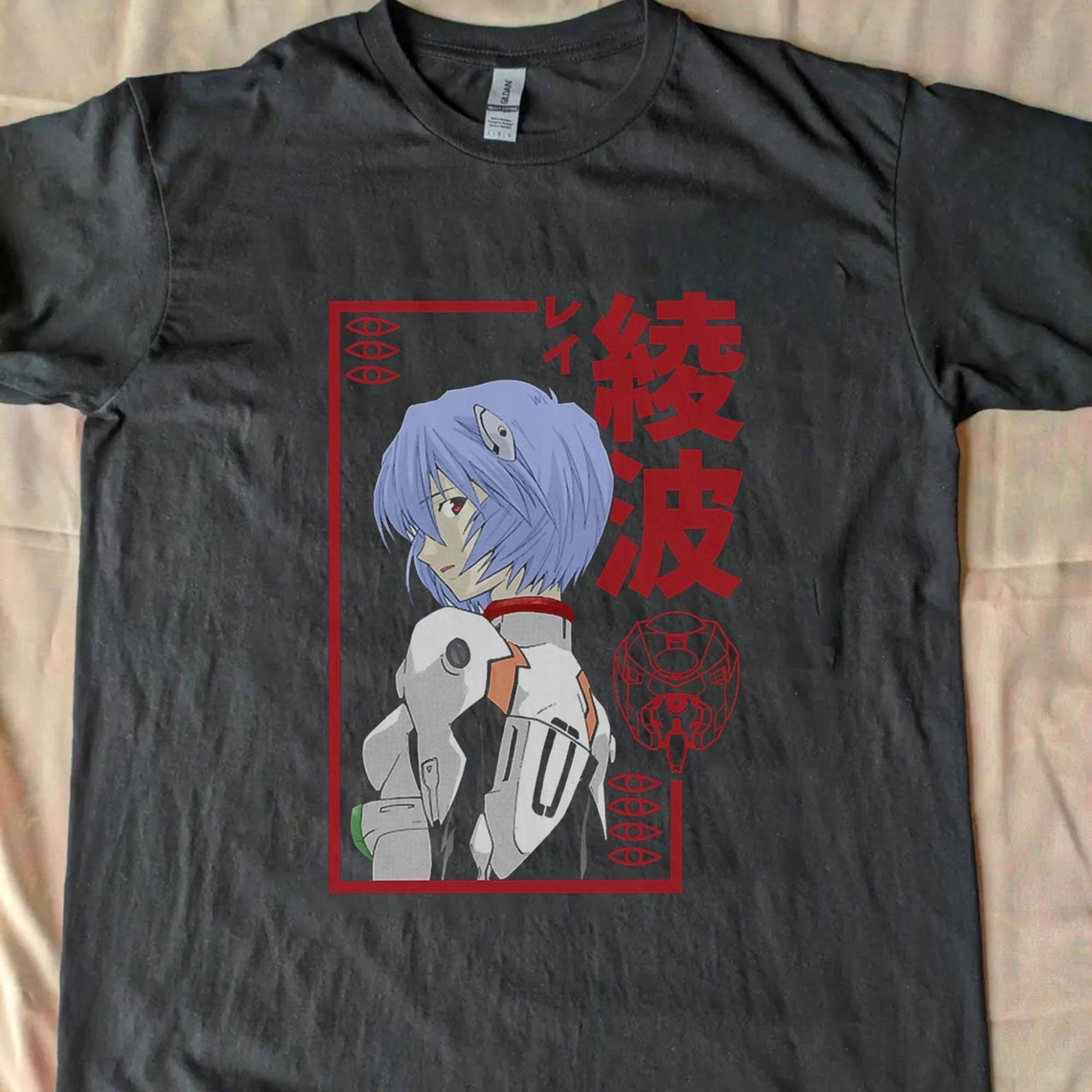 Collection Cocteau Neon Genesis Evangelion Rei Ayanami t-shirt black S
