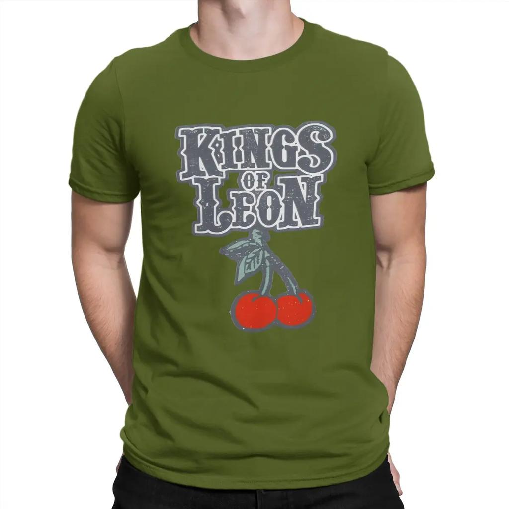Lustige Musik T-Shirts für Herren O-Ausschnitt Reines Baumwoll-T-Shirt K-Kings Of Leon Band Kurzarm-T-Shirts Geschenkidee Kleidung