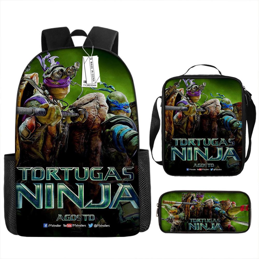 Teenage Mutant Ninja Turtles Children'S School Bag Elementary School Student Cartoon Breathable Backpack Cute Burden Reduction Cool Printed Backpack