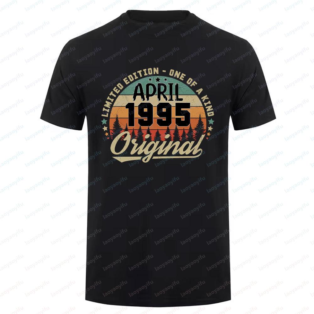 Classic 1995 Cotton T Shirt Vintage 90s Inspired Breathable Short New Sleeve Unisex Round Neck Summer Casual Tee Launched