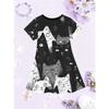 Girls' 3D Summer Dress Cute Mermaid Cartoon Print Dress for Birthday Party, School And Beach, Playful Bright Underwater Design