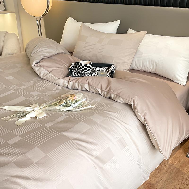 

60 Кроватей из хлопка с длинным волокном, Набор из 4 предметов, Чистый хлопок, Легкая роскошь, Постельное белье высокого класса, Пододеяльник высокого класса, Набор из 3 простыней 1.2 m 3pc quilt 1.5*2m