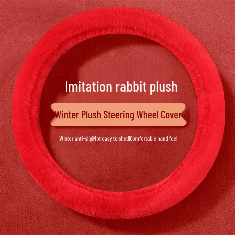 Peppa Pig Plush Steering Wheel Cover - Cute Winter Cartoon Design for Electric Four-Wheel Vehicles