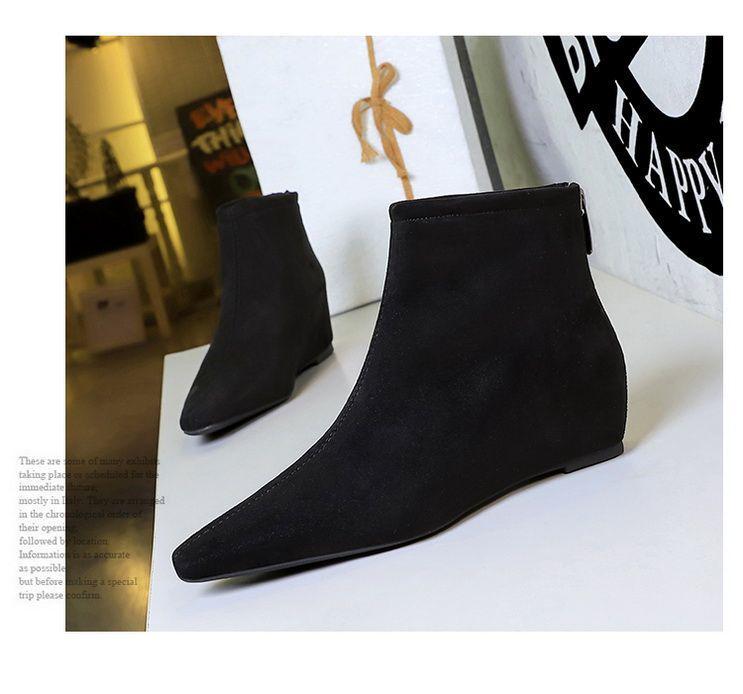 European Leopard Print Women's Ankle Boots - Sexy Wedge Heel with Back Zipper for Autumn and Winter