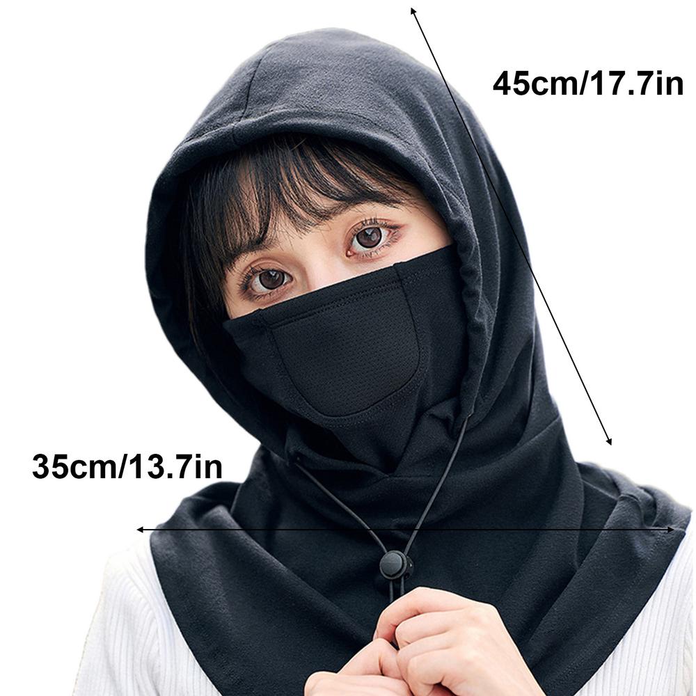 Sun Protection Face Cover Breathable UV Protection Hood Windproof Anti-UV Hood Cycling Face Covering Adjustable For Hiking
