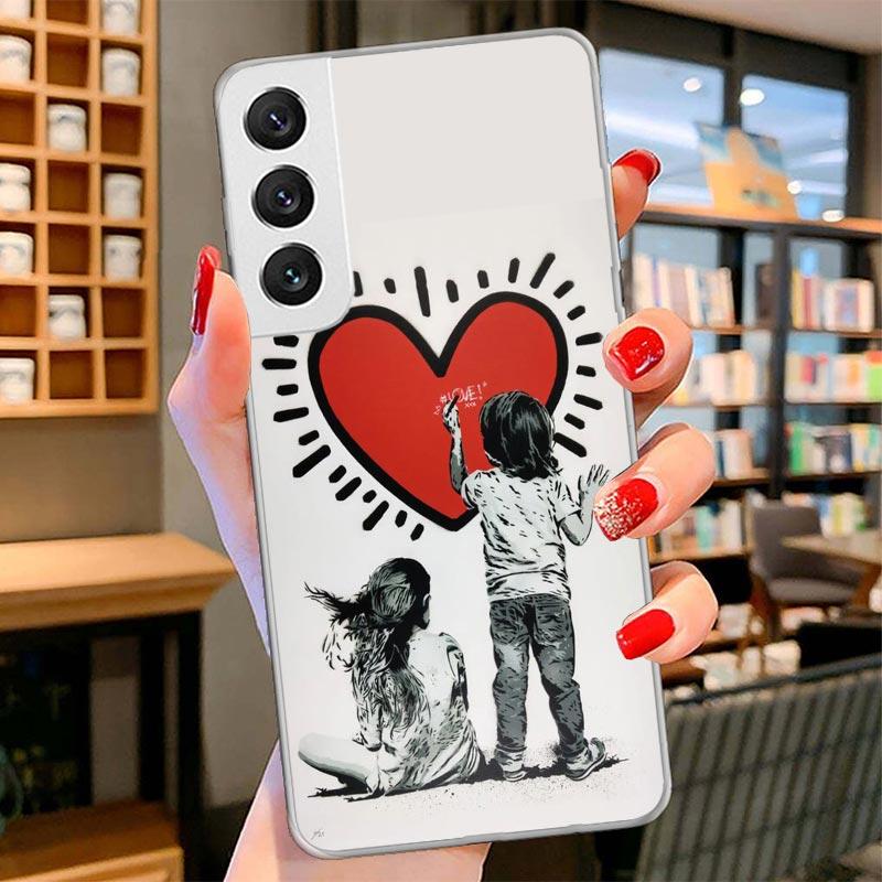 Street Art Banksy Graffiti Cover Phone Case For Samsung Galaxy S26 S25 Edge S24 Ultra S23 S22 Plus S21 S20 FE Soft Fundas Shell