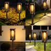 2-6PCS Warm Solar Square Floor Plug Light, Waterproof Lawn Light Outdoor Garden Light Suitable for Garden, Door, Christmas, Halloween