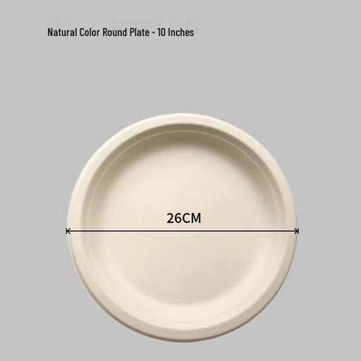Assiettes jetables biodégradables de 10 pouces en pulpe