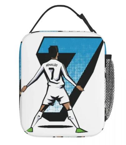 Basketball Cartoon Pattern Student Meal Bag Outdoor Camping Crisper Fruit Storage Bag Portable Meal Bag