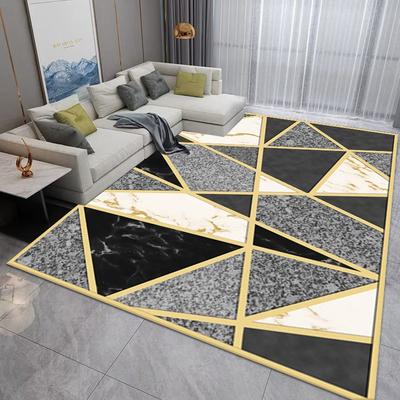 Modern Europe Style Geometry Stripe Carpet Living Room Sofa Bedroom Bedside Study Entrance Door Rug Non-slip Fashion Decor Mat