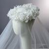 Flower Crowns for Women Floral Crown with Wedding Veil Headpiece for Wedding Bridal Festival Photography Hair Wreath Accessory