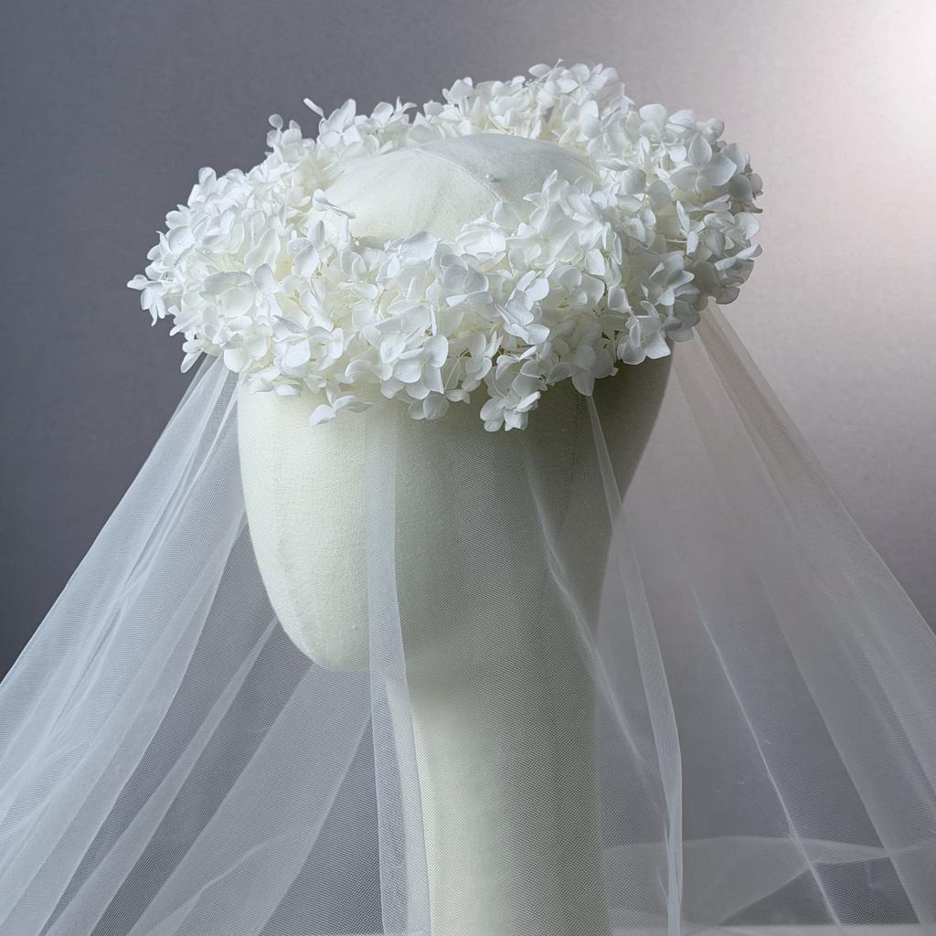 Flower Crowns for Women Floral Crown with Wedding Veil Headpiece for Wedding Bridal Festival Photography Hair Wreath Accessory
