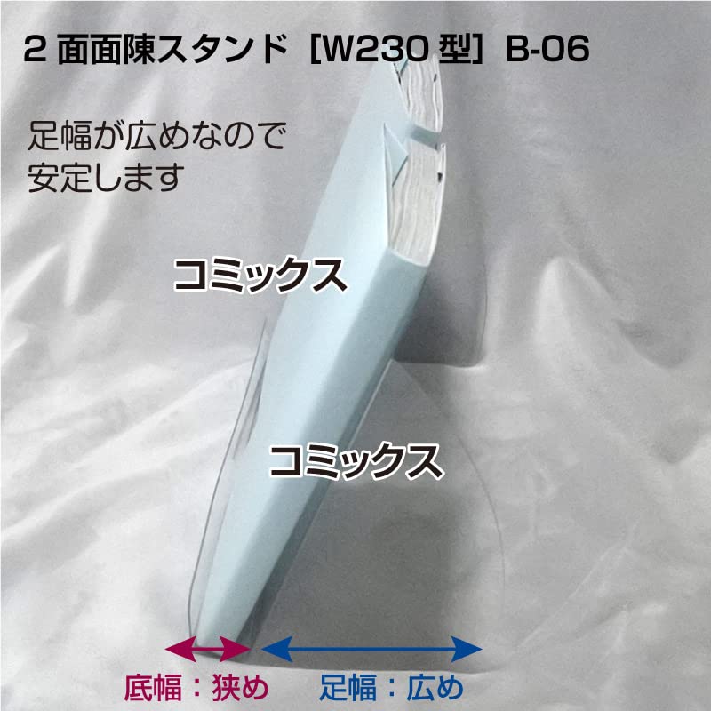 Igarashi Pro Slim Display Stand [W230 Type] 3-Pack, for Paperbacks, New Books, and A6 Size Books (2-Sided), B-06-003, Foldable, Transparent