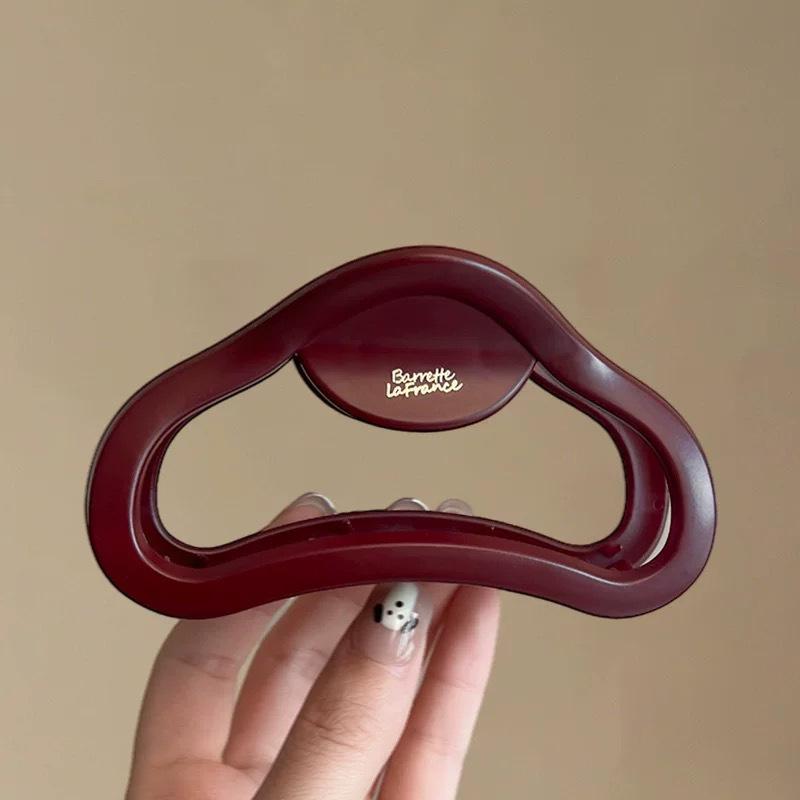 

Anchor red wine! Red gold label gripper! Frosted Letter Hair Clip Women s New Shark Clip Travel Clip