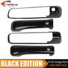 For 2009-17 2018 DODGE RAM GLOSS BLACK 2 Door Handle COVERS W/ KH W/ 2 SMTKH