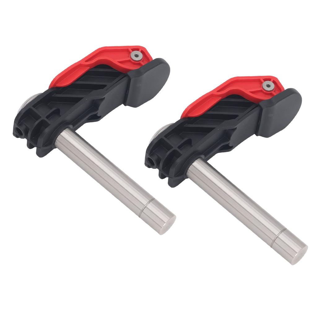 2PCS Woodworking Quick Press Stainless Steel Bench Dog Clamp Desktop Chute Clamp for Plate and