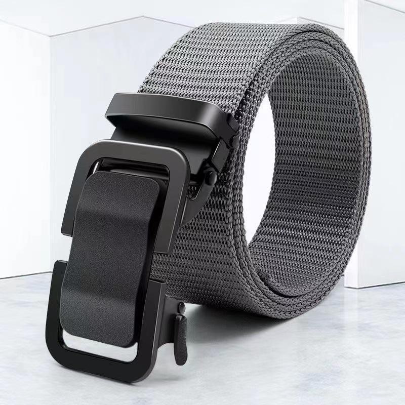 Men's Automatic Toothless Nylon Canvas Outdoor Belt