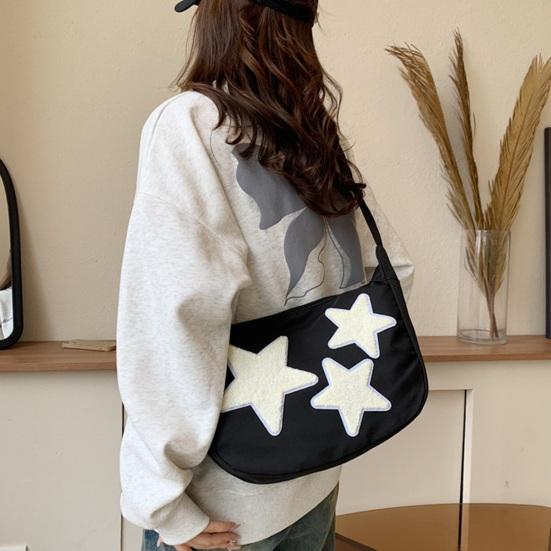 Sac Hobo Femme Motifs Étoiles Sac Bandoulière Mignon Sac Cabas Étoilé Sac à Main Épaule pour Filles Étudiant Voyage Rue Courses Quotidiennes